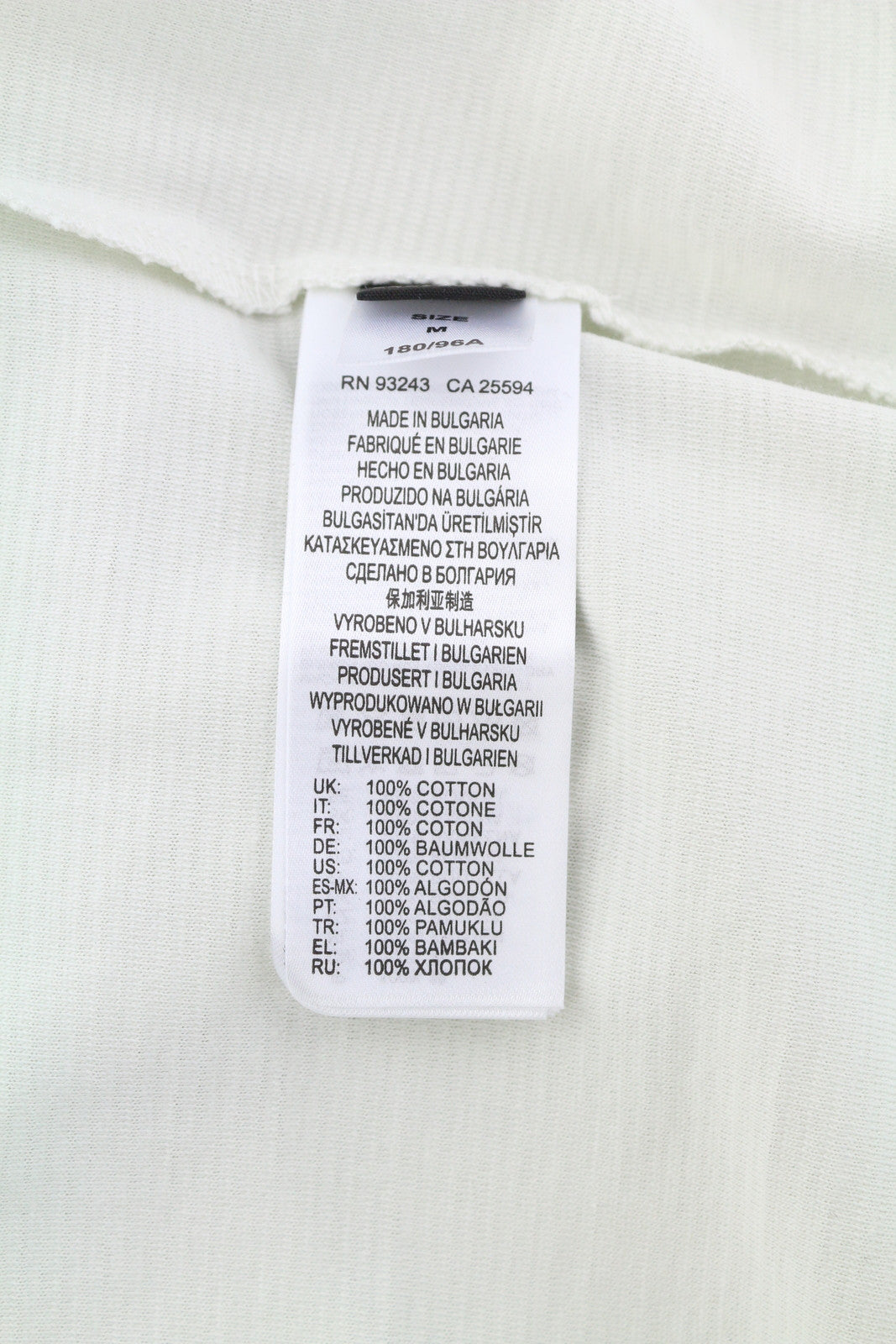 DIESEL T-Diego-Long-A-R-HD Men T-Shirt M White Pullover Long Sleeve Crew Collar