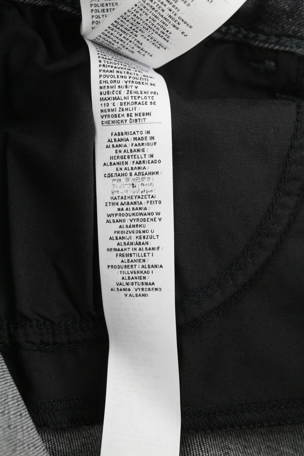 LIU JO Women Jeans W31/L30 Washed Denim Black Ripped Distress Skinny Fit Logo