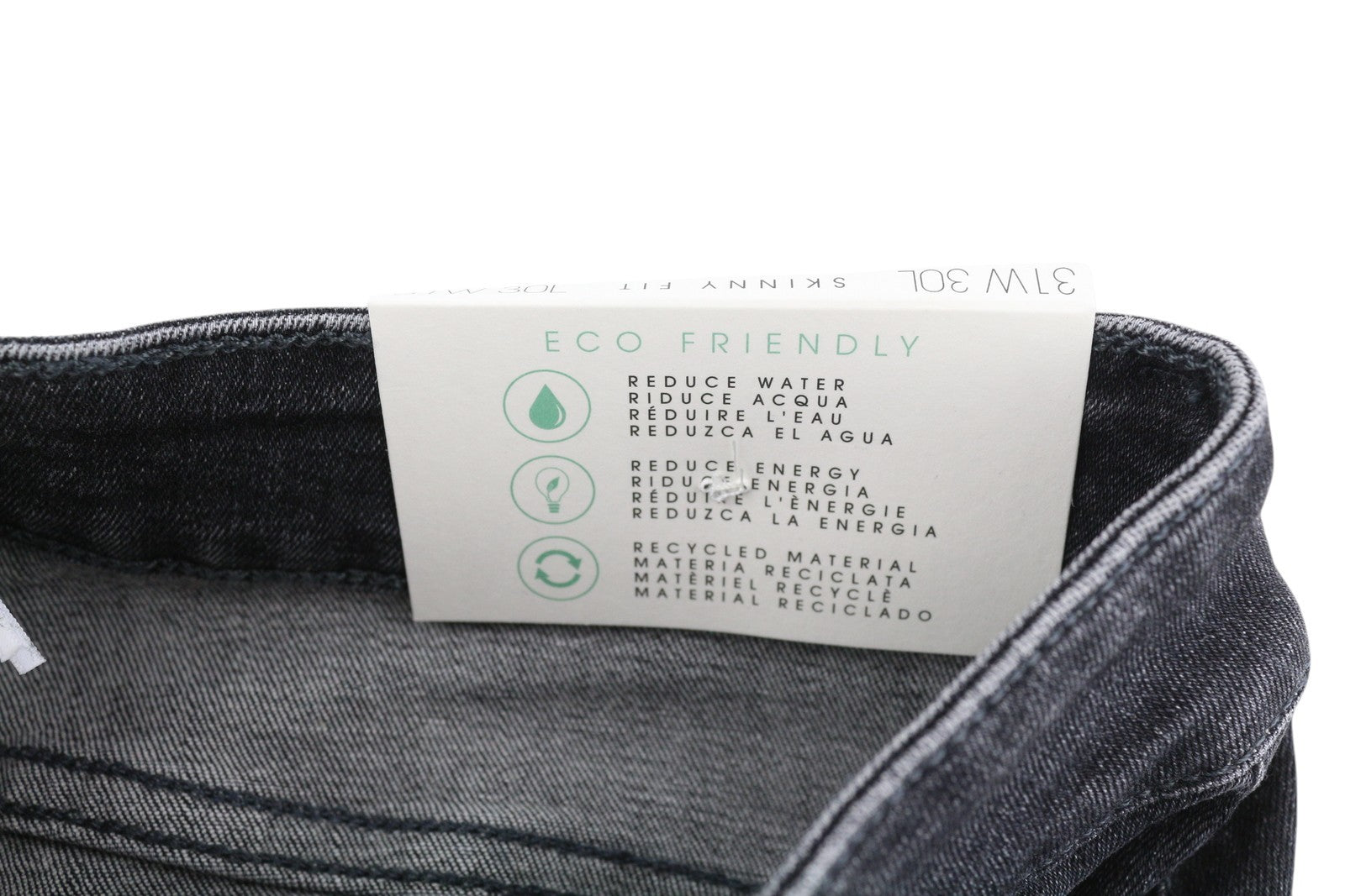 LIU JO Women Jeans W31/L30 Washed Denim Black Ripped Distress Skinny Fit Logo