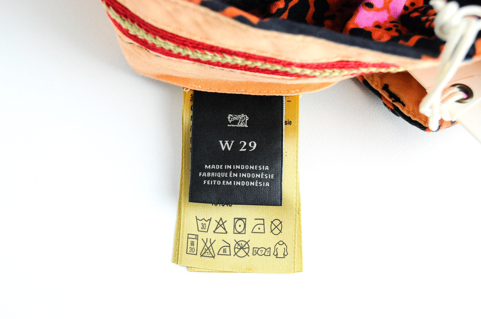 Men's SCOTCH & SODA Shorts W29 Navy Cotton Orange Paisley