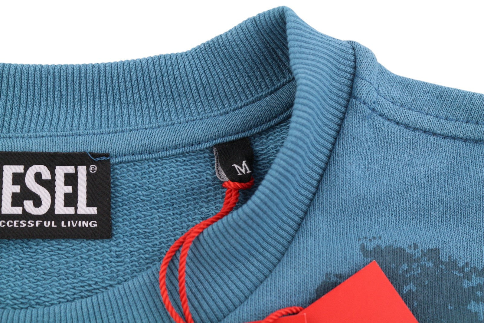 DIESEL S-Ginn-E7 vyriškas džemperis M, mėlynas, megztinis ilgomis rankovėmis, apvalia apykakle, rekomenduojama kaina – 175 € 