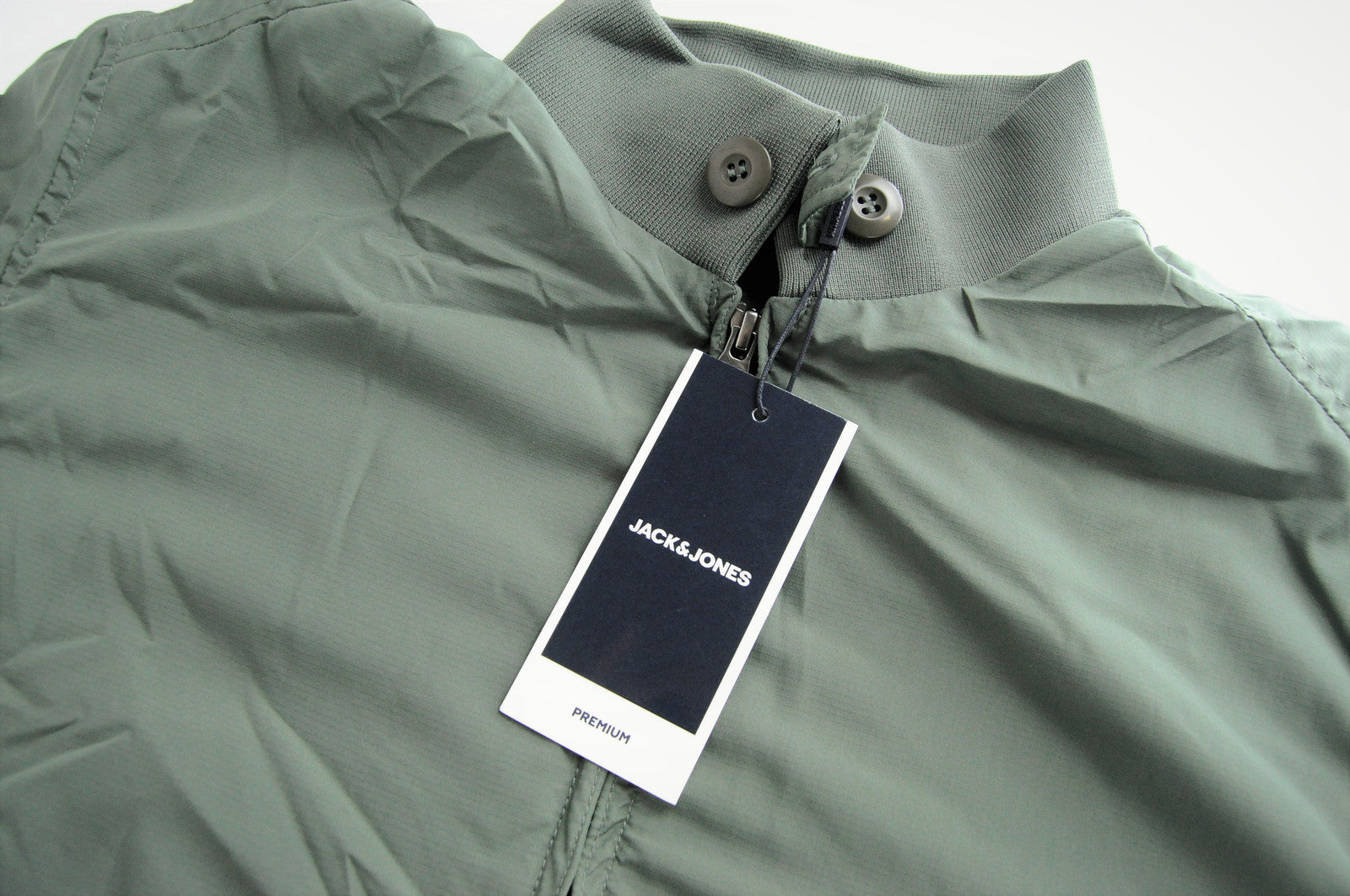 Vyriška JACK &amp; JONES Jprflight striukė S, žalia, lengva, su užtrauktuku 