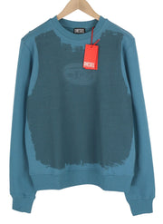 DIESEL S-Ginn-E7 vyriškas džemperis L dydžio, mėlynas, megztinis ilgomis rankovėmis, apvalia apykakle, rekomenduojama kaina – 175 € 