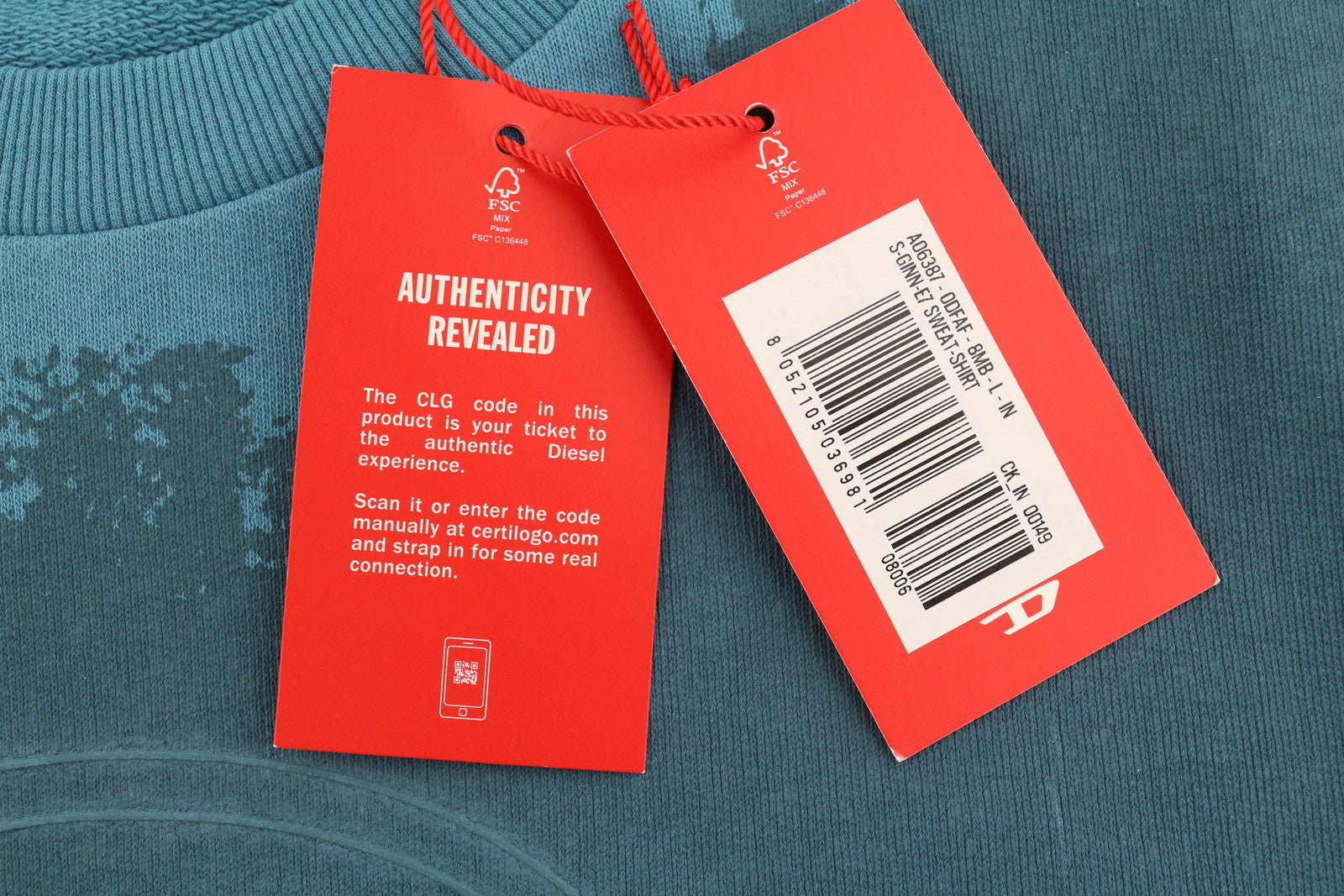 DIESEL S-Ginn-E7 vyriškas džemperis L dydžio, mėlynas, megztinis ilgomis rankovėmis, apvalia apykakle, rekomenduojama kaina – 175 € 