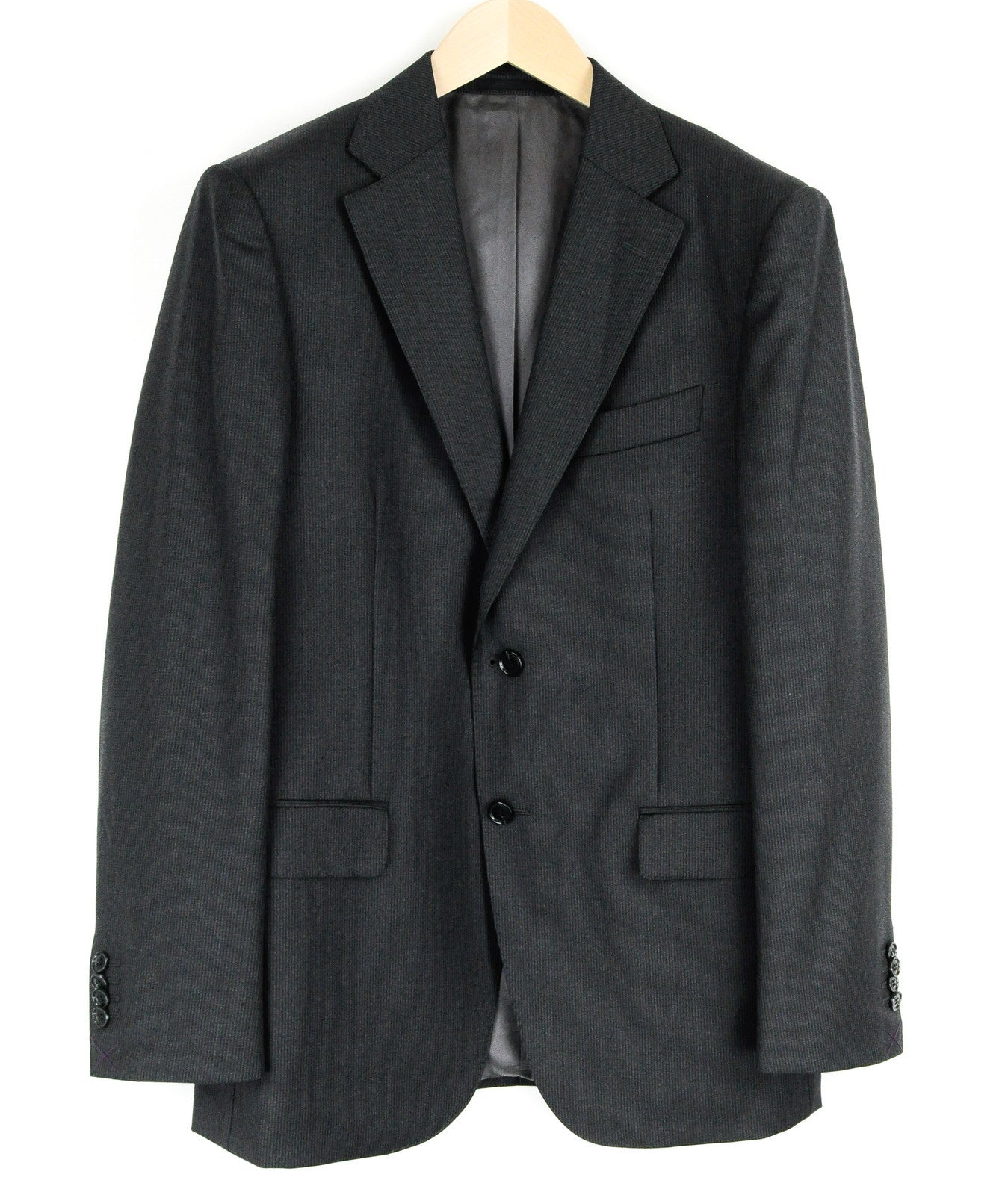 SUITSUPPLY Napoli Men's Blazer UK40R Grey Striped Wool Super 110's Slim