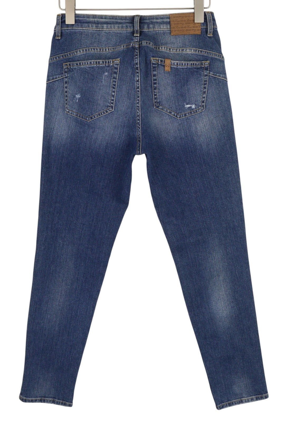 LIU JO Precious Women Jeans W28 Washed Denim Blue Ripped Distress Skinny Fit