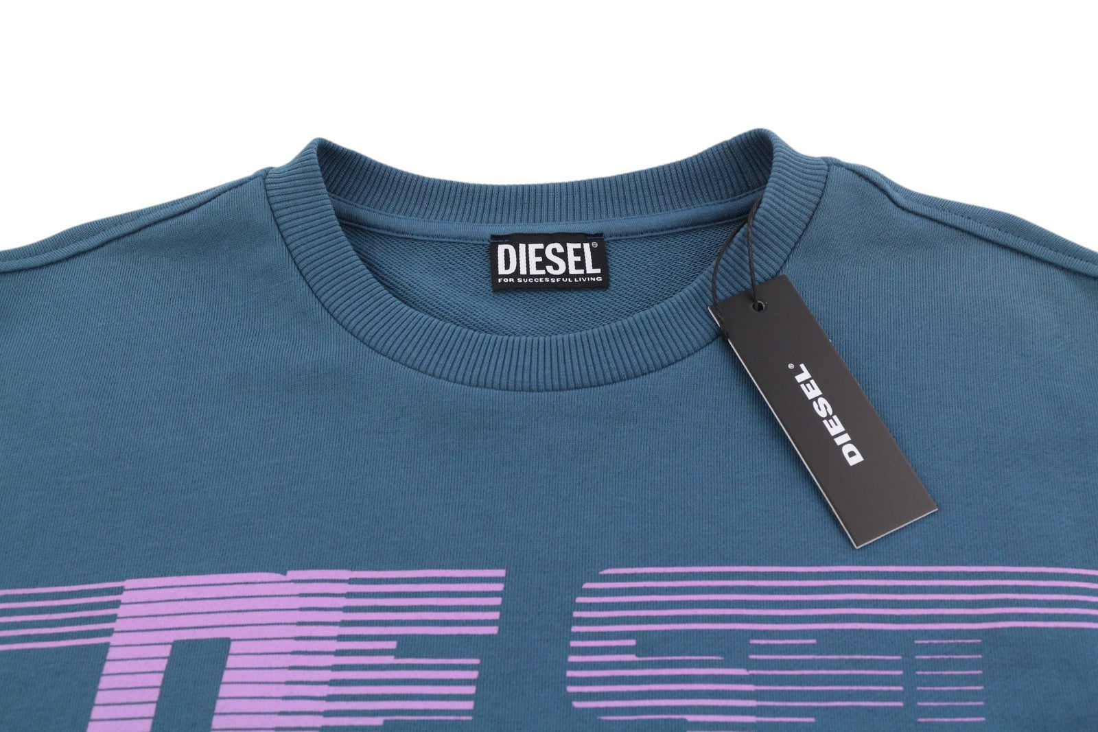 DIESEL S-Ginn-E3 vyriškas džemperis su apvalia apykakle ir ilgomis rankovėmis, mėlynas, RRP 150 € 