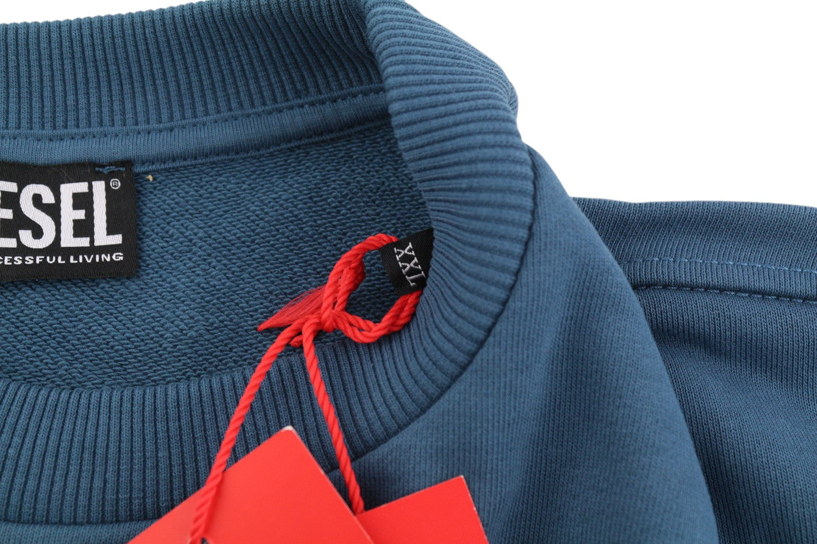 DIESEL S-Ginn-E3 vyriškas džemperis su apvalia apykakle, mėlynas, 2XL, RRP, 150 € 