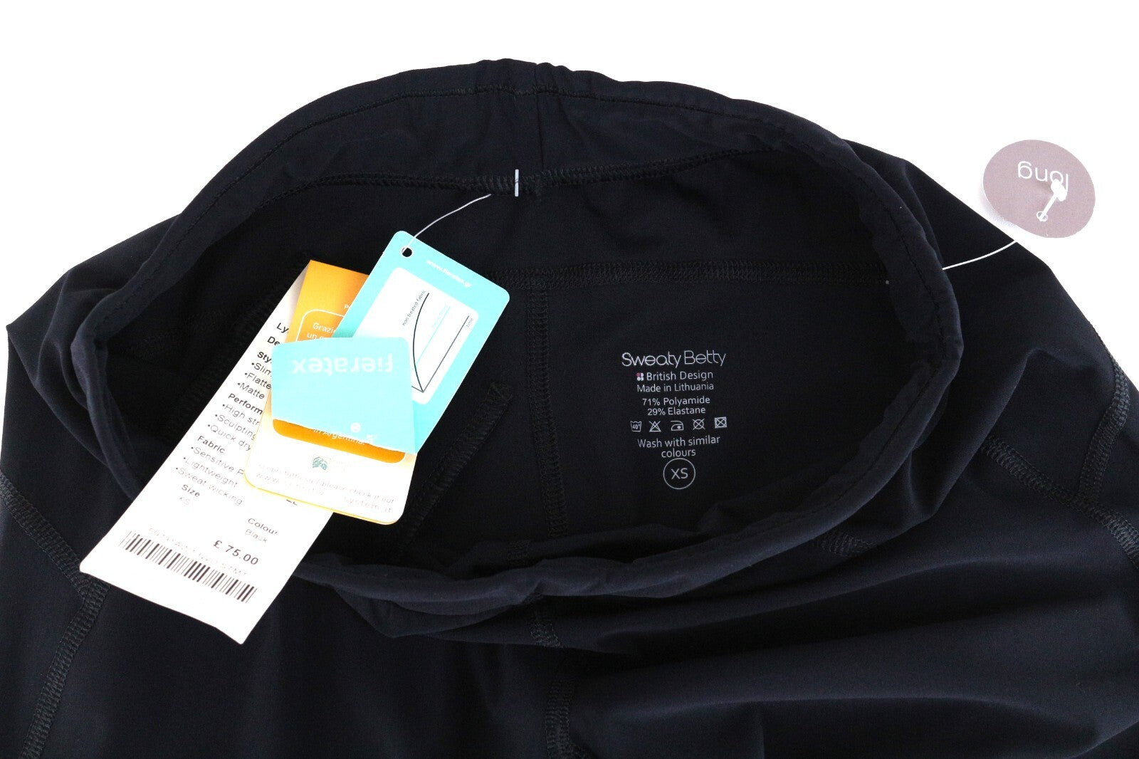 SWEATY BETTY XS Lyrical Black Sculpting Slim Trousers Stretch Dancewear