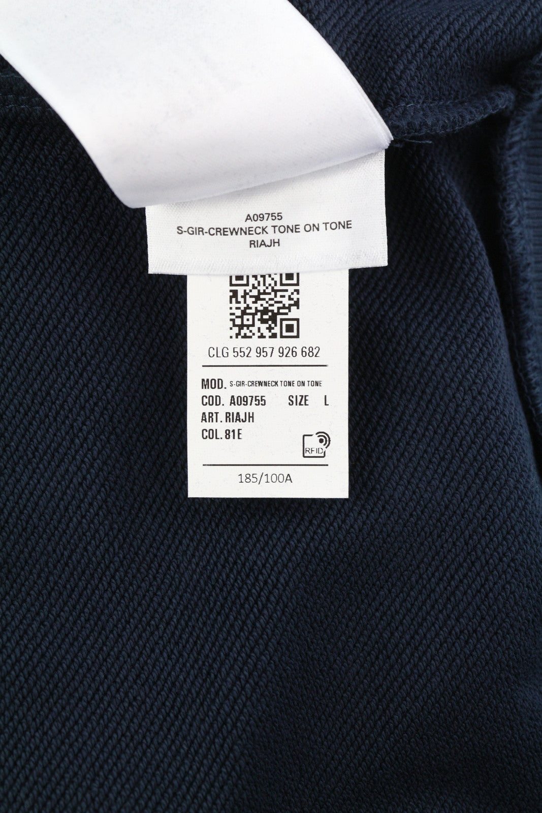 DIESEL S-Gir-Crewneck Tone On Tone vyriškas džemperis L dydžio, mėlynas, megztinis RRP110