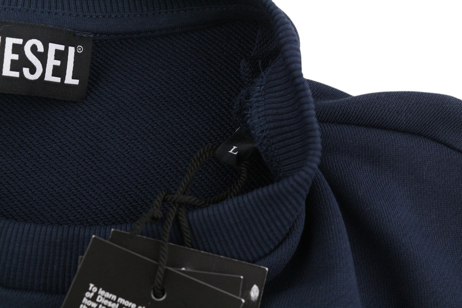 DIESEL S-Gir-Crewneck Tone On Tone vyriškas džemperis L dydžio, mėlynas, megztinis RRP110