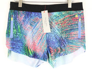 SWEATY BETTY trigubo šuolio šortai XL dydžio, mėlyni, sportinė apranga su užtrauktuku ir kišenėmis moterims. 