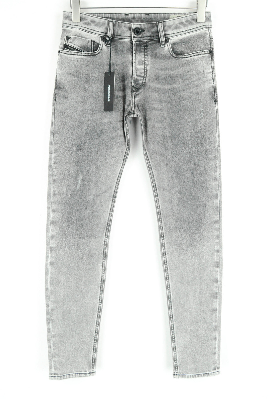 Vyriški DIESEL džinsai Troxer RF96L W28/L30 Slim Skinny pilki tamprūs 