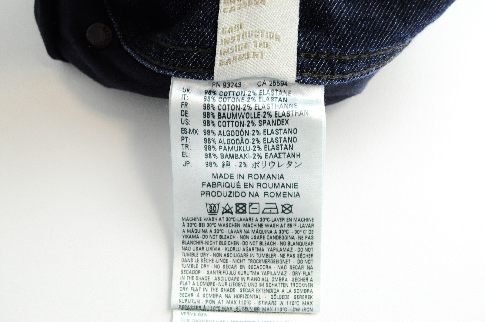 DIESEL Tepphar R845B vyriški džinsai W29/L32 mėlyni, ploni, morkų rašto, tamprūs 