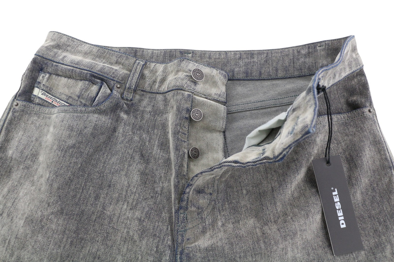 DIESEL D-Rekiv-Z 09D02 vyriški džinsai W32/L34 įprasto kirpimo, su sagomis, skalbti, rekomenduojama mažmeninė kaina – 250 € 