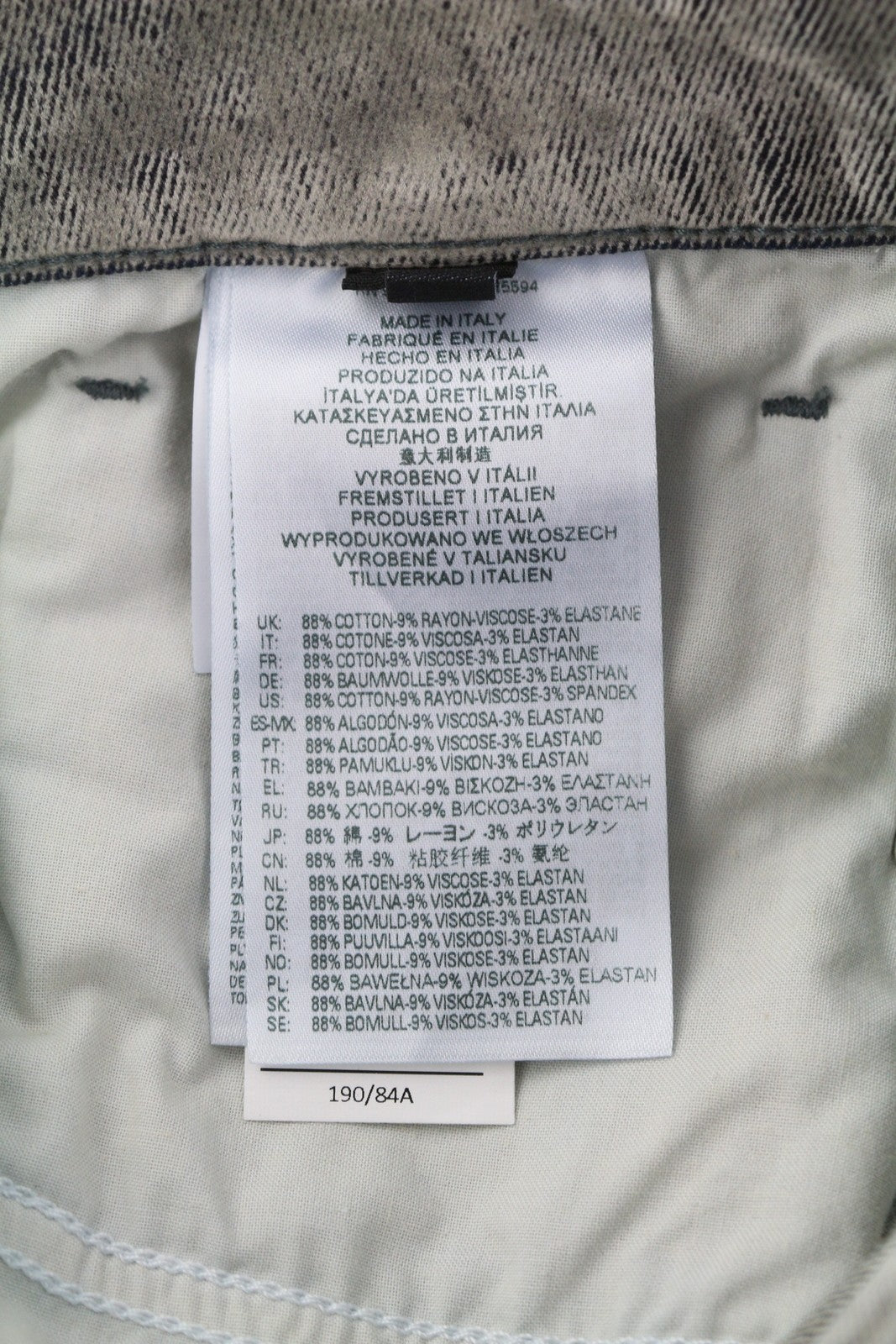 DIESEL D-Rekiv-Z 09D02 vyriški džinsai W32/L34 įprasto kirpimo, su sagomis, skalbti, rekomenduojama mažmeninė kaina – 250 € 