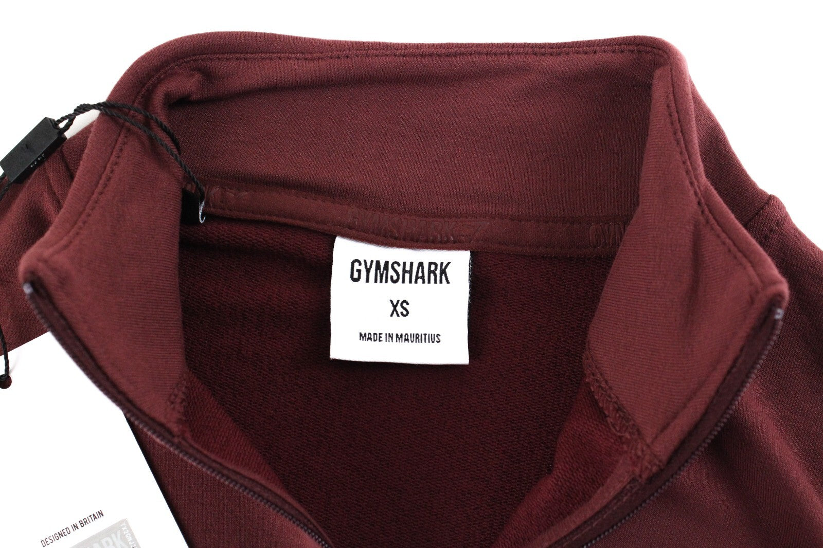 GYM SHARK moteriškas Pippa džemperis XS dydžio vyšnių rudos spalvos ilgomis rankovėmis, tamprus sportinis trumpas džemperis 