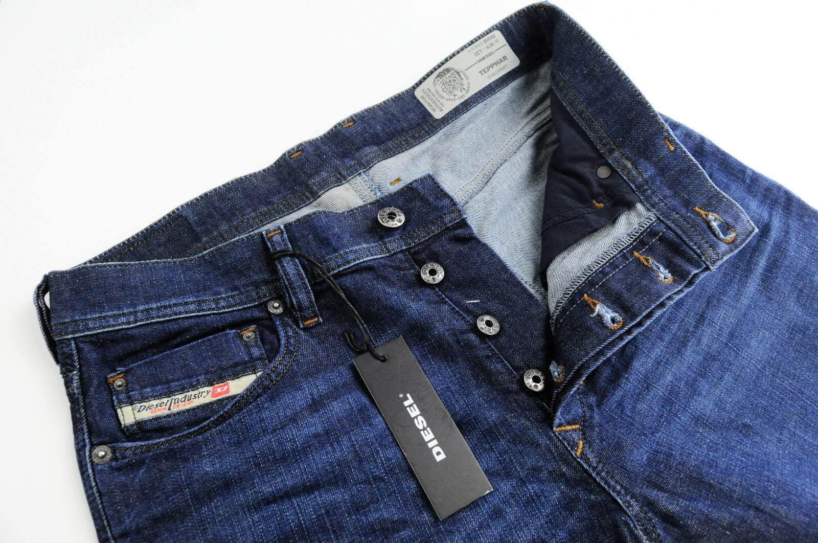 Vyriški DIESEL džinsai Tepphar R845B W28/L32 Slim morkų mėlynos tamprės 