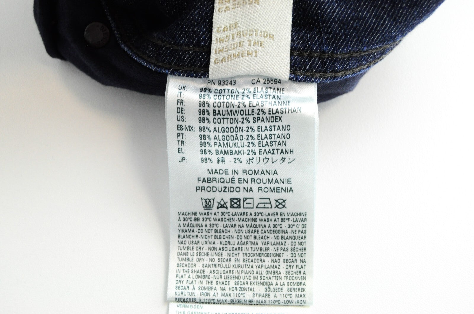 Vyriški DIESEL džinsai Tepphar R845B W28/L32 Slim morkų mėlynos tamprės 