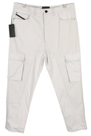 DIESEL juodos ir auksinės spalvos „Pouble BG51T“ vyriškos kelnės iki kulkšnių, 50 dydžio, plonos, šviesios, rekomenduojama kaina – 350 € 