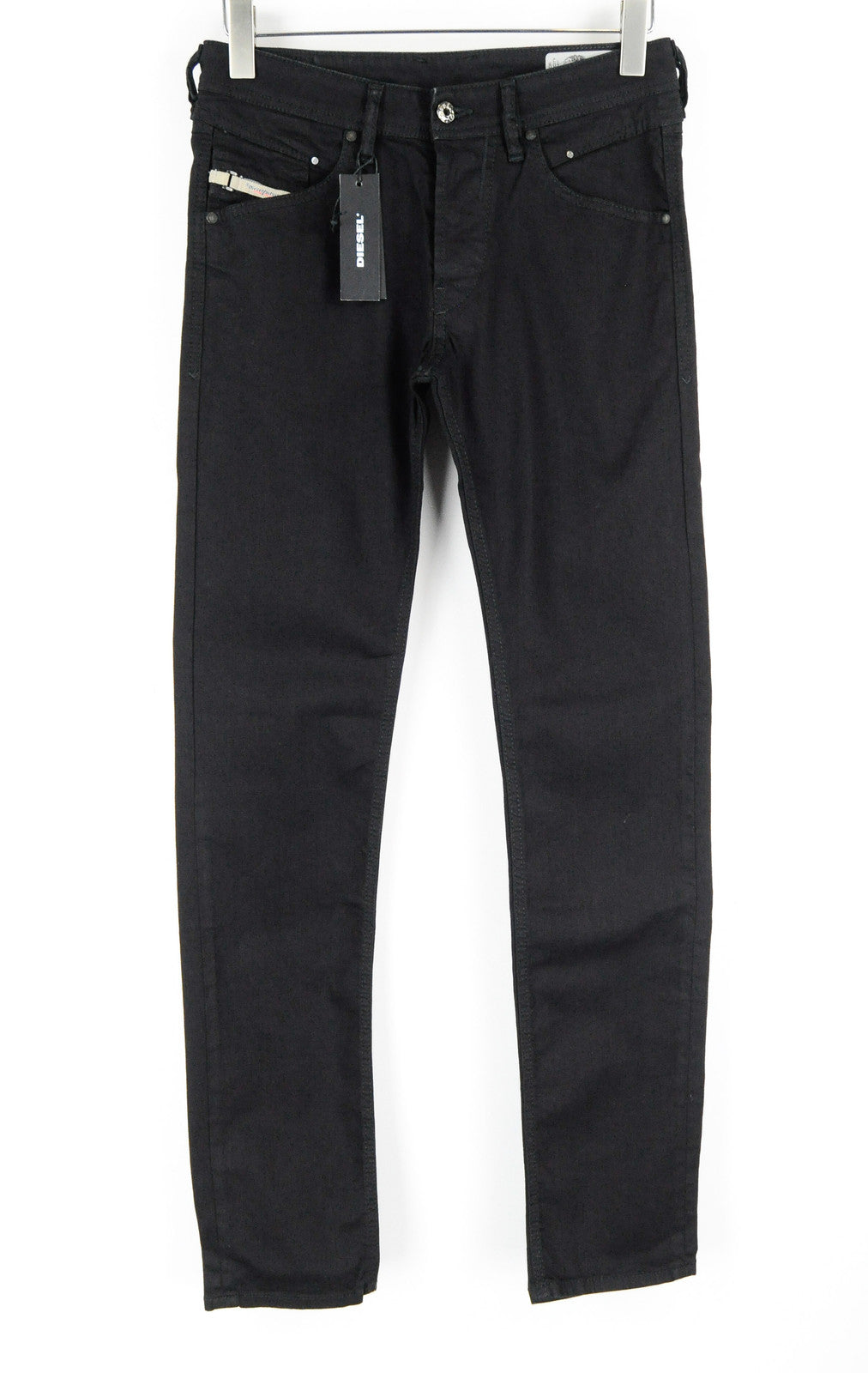 Vyriški DIESEL Belther 0886Z džinsai W27/L34 Slim juodi tamprūs džinsai 