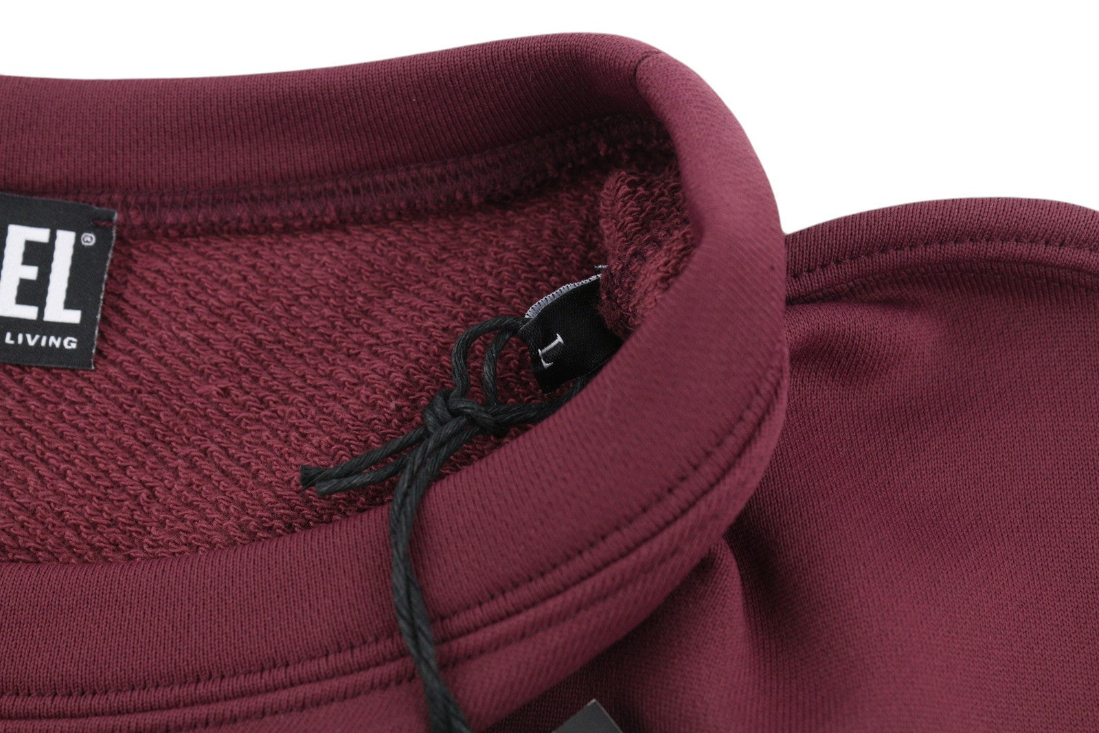 DIESEL S-Girk-B7 vyriškas džemperis L, bordo spalvos, su apvalia apykakle, rekomenduojama kaina – 140 € 