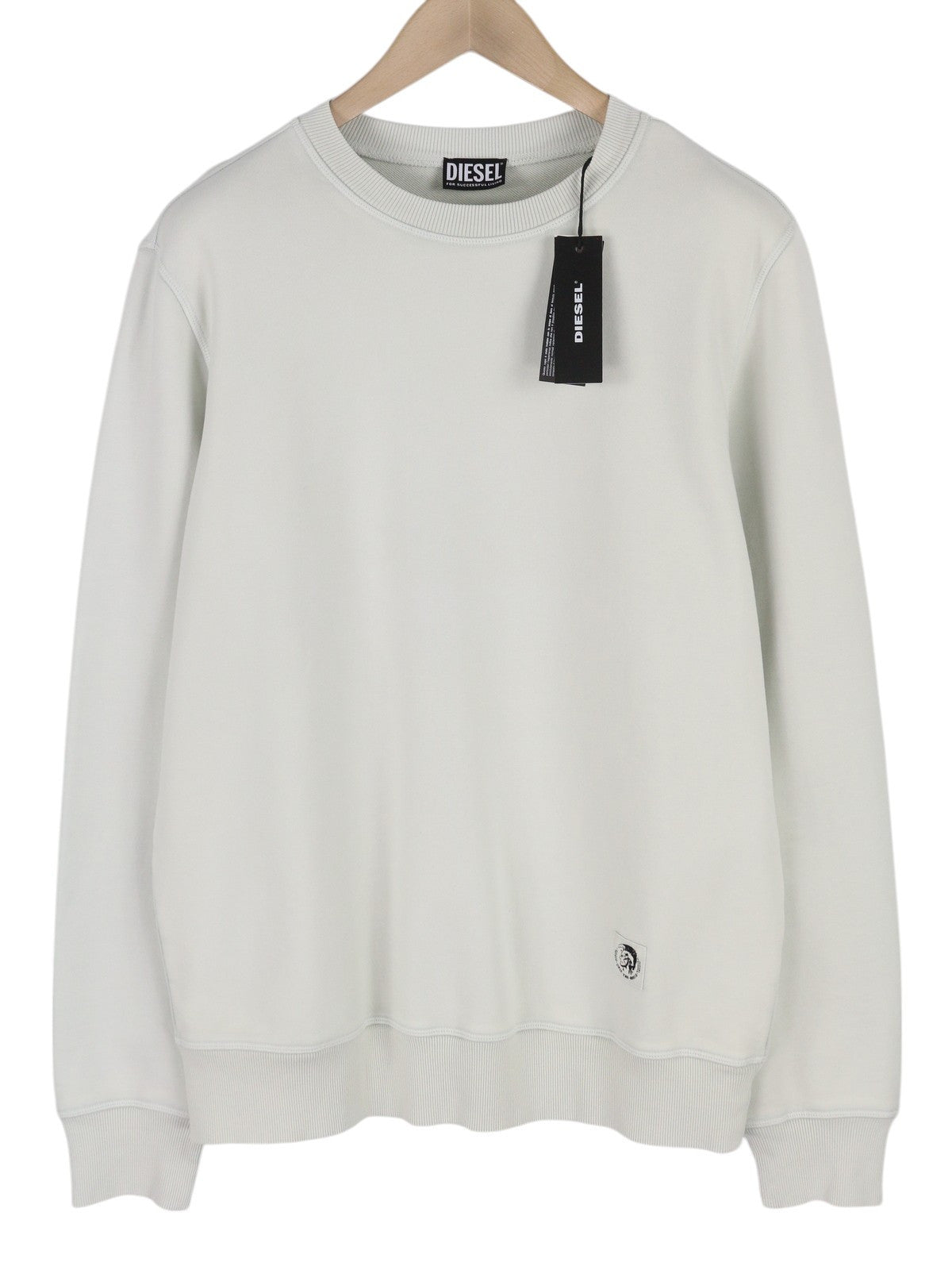 DIESEL S-Girk-Mohi-B1 vyriškas džemperis, L dydžio, pilkas, megztinis su apvalia kaklo iškirpte, rekomenduojama kaina – 175 € 