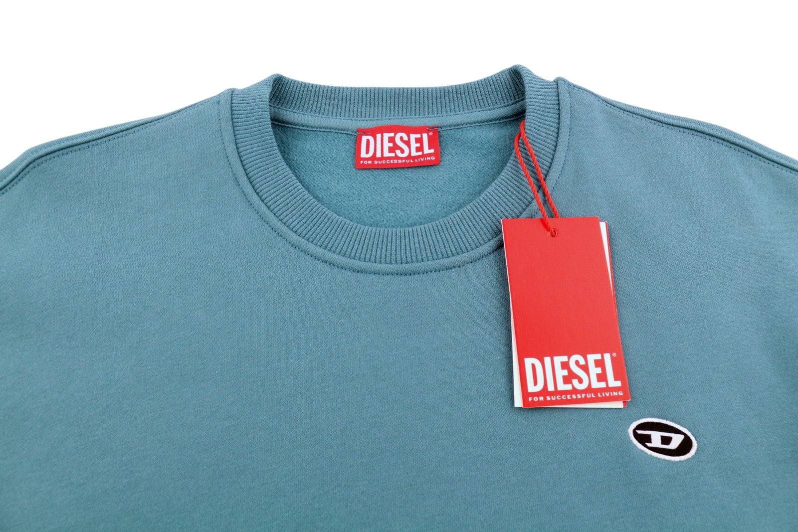 DIESEL S-Rob-Doval-PJ vyriškas džemperis XS dydžio, mėlynas, megztinis apvalia kaklo iškirpte, RRP 150 € 