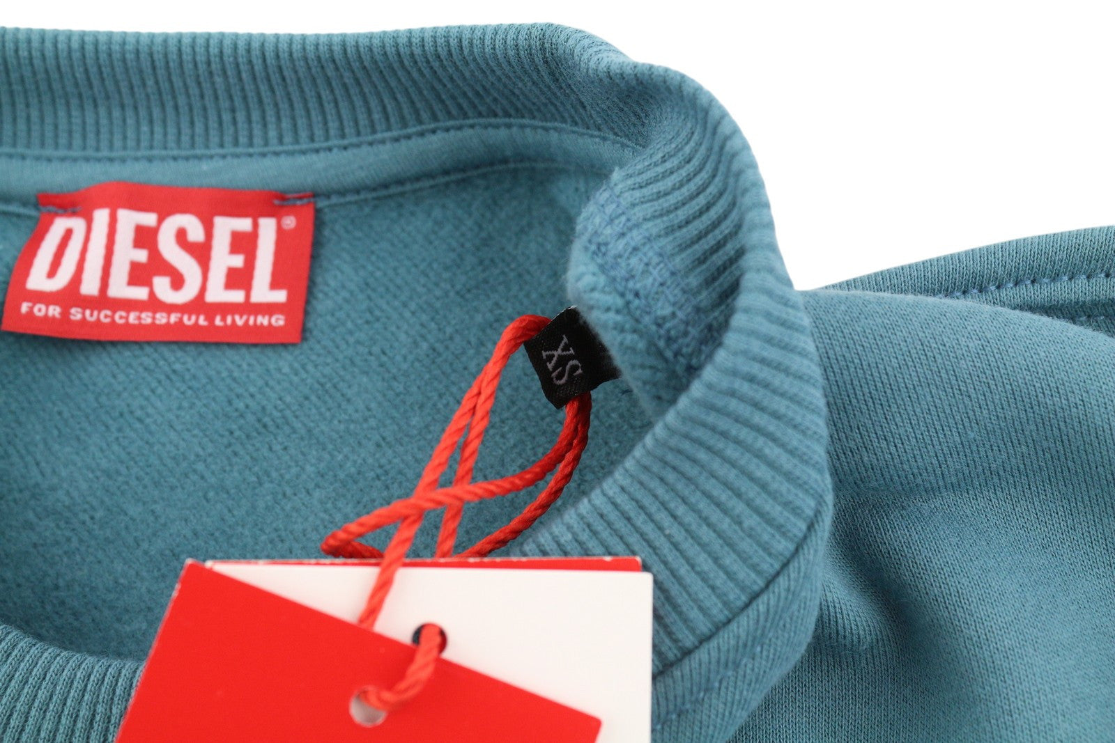 DIESEL S-Rob-Doval-PJ vyriškas džemperis XS dydžio, mėlynas, megztinis apvalia kaklo iškirpte, RRP 150 € 