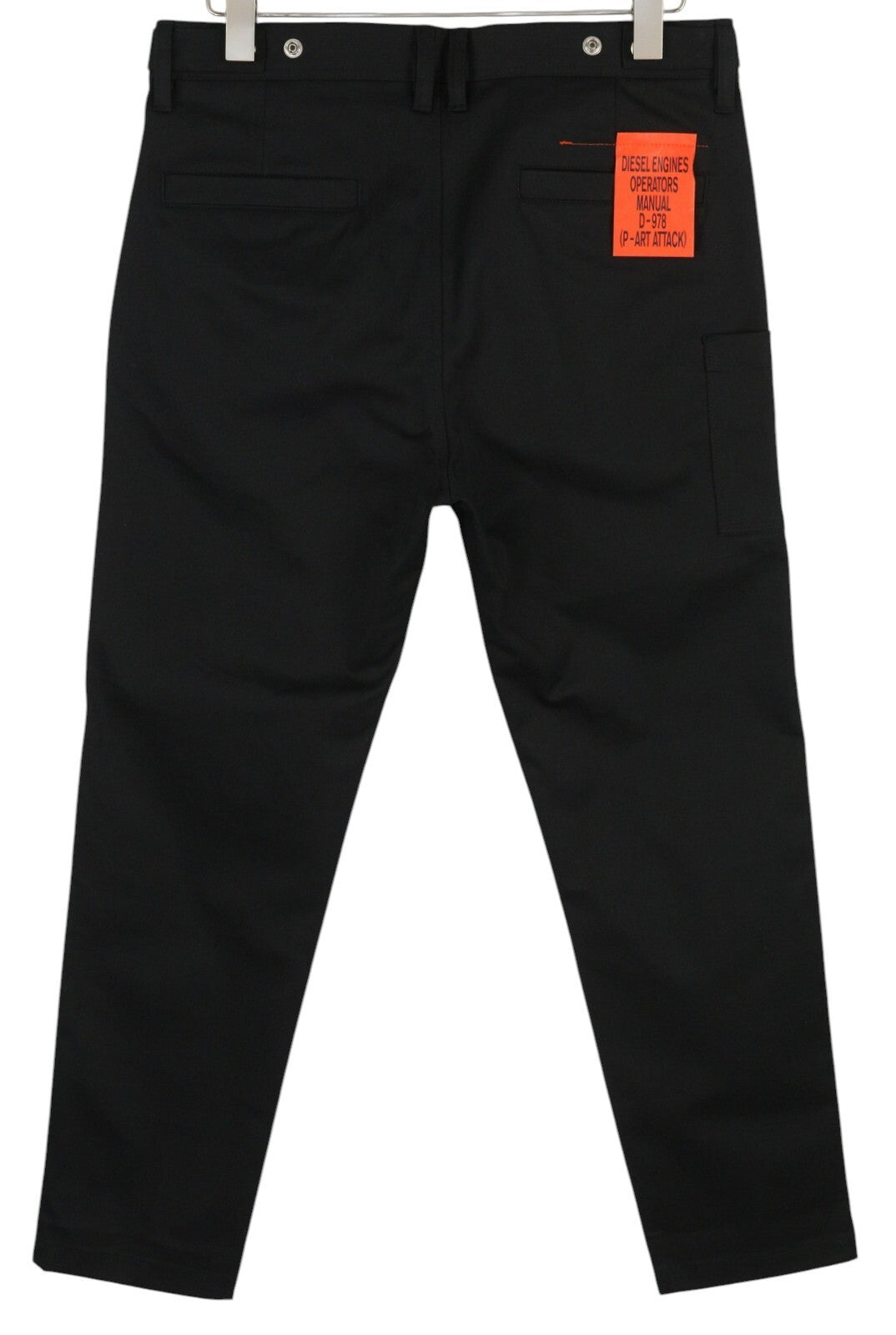 DIESEL P-Jack 0IDAM vyriškos kelnės W33 Chino Slim Fit su užtrauktuku, juodos, RRP 150 € 