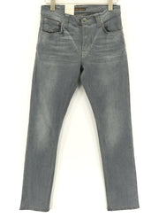NUDIE JEANS Thin Finn Men Jeans W30/L32 Slim Mid-Rise Grey Cotton Elastane