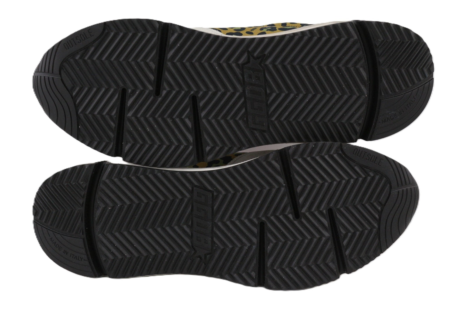 „GOLDEN GOOSE“ bėgimo vyriški sportbačiai, EU43, balti, odiniai, gyvūnų rašto, suvarstomi sportbačiai 