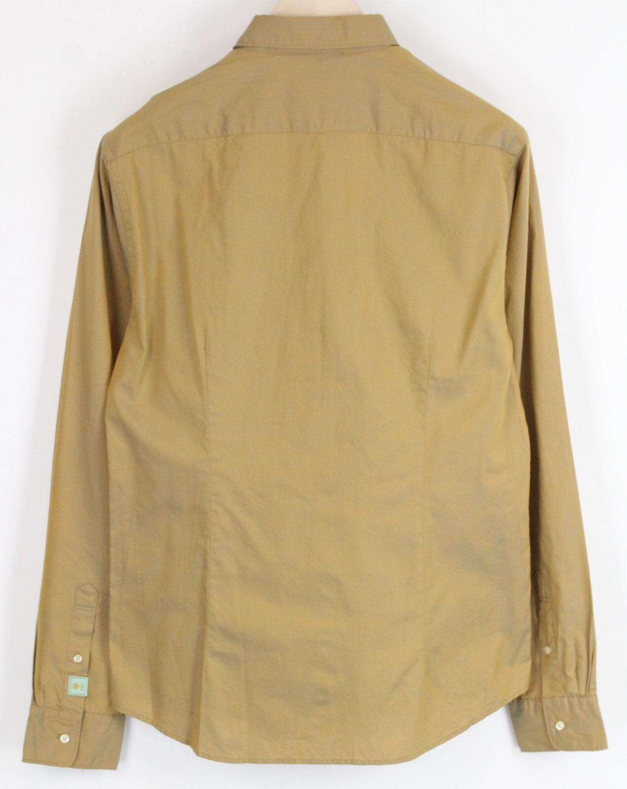 SCOTCH &amp; SODA vyriški marškinėliai M rudi ilgomis rankovėmis su sagomis užsegama apykakle 