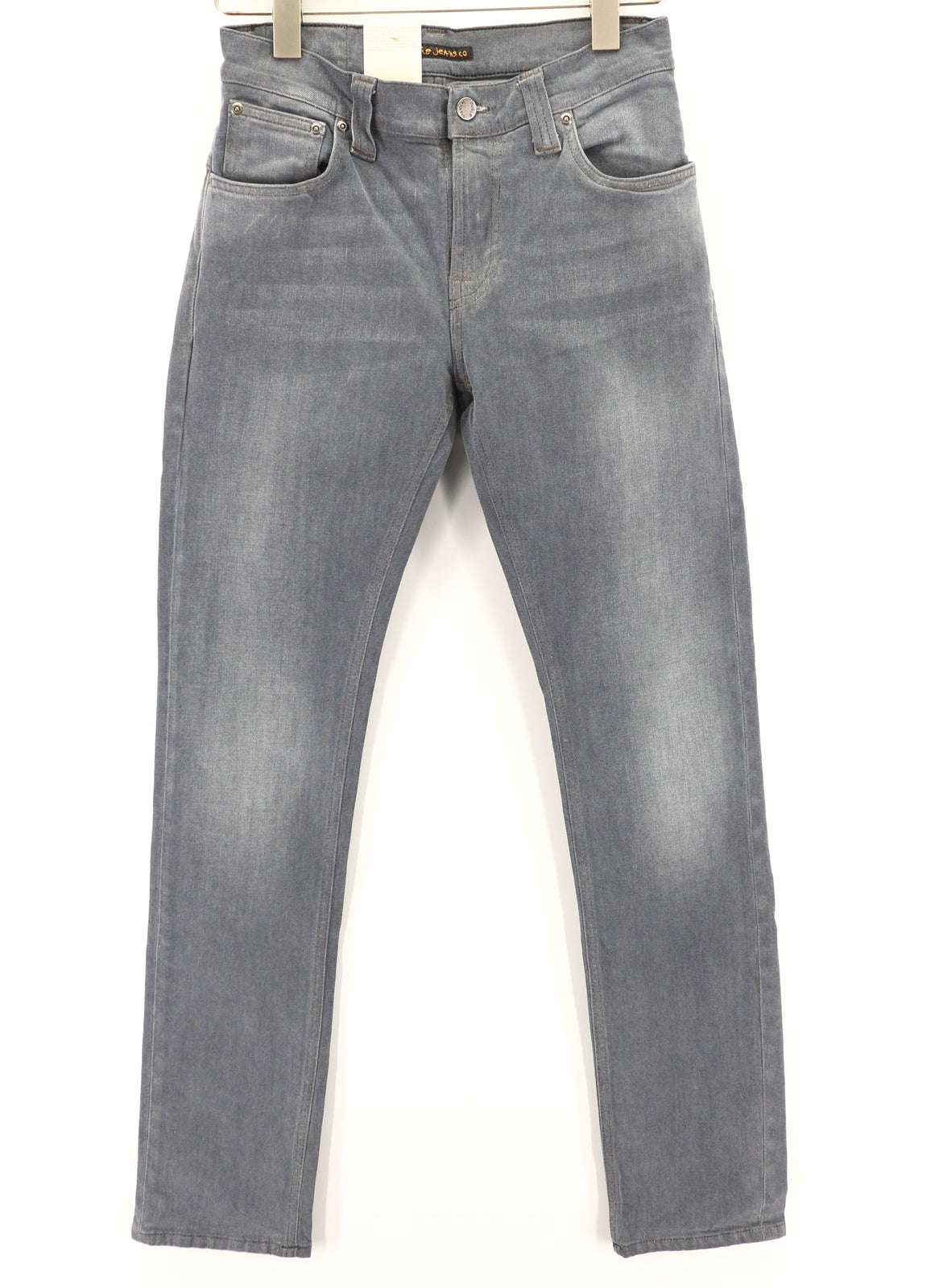 NUDIE JEANS Thin Finn Men Jeans W28/L32 Slim Wash Casual Grey Cotton Stretch