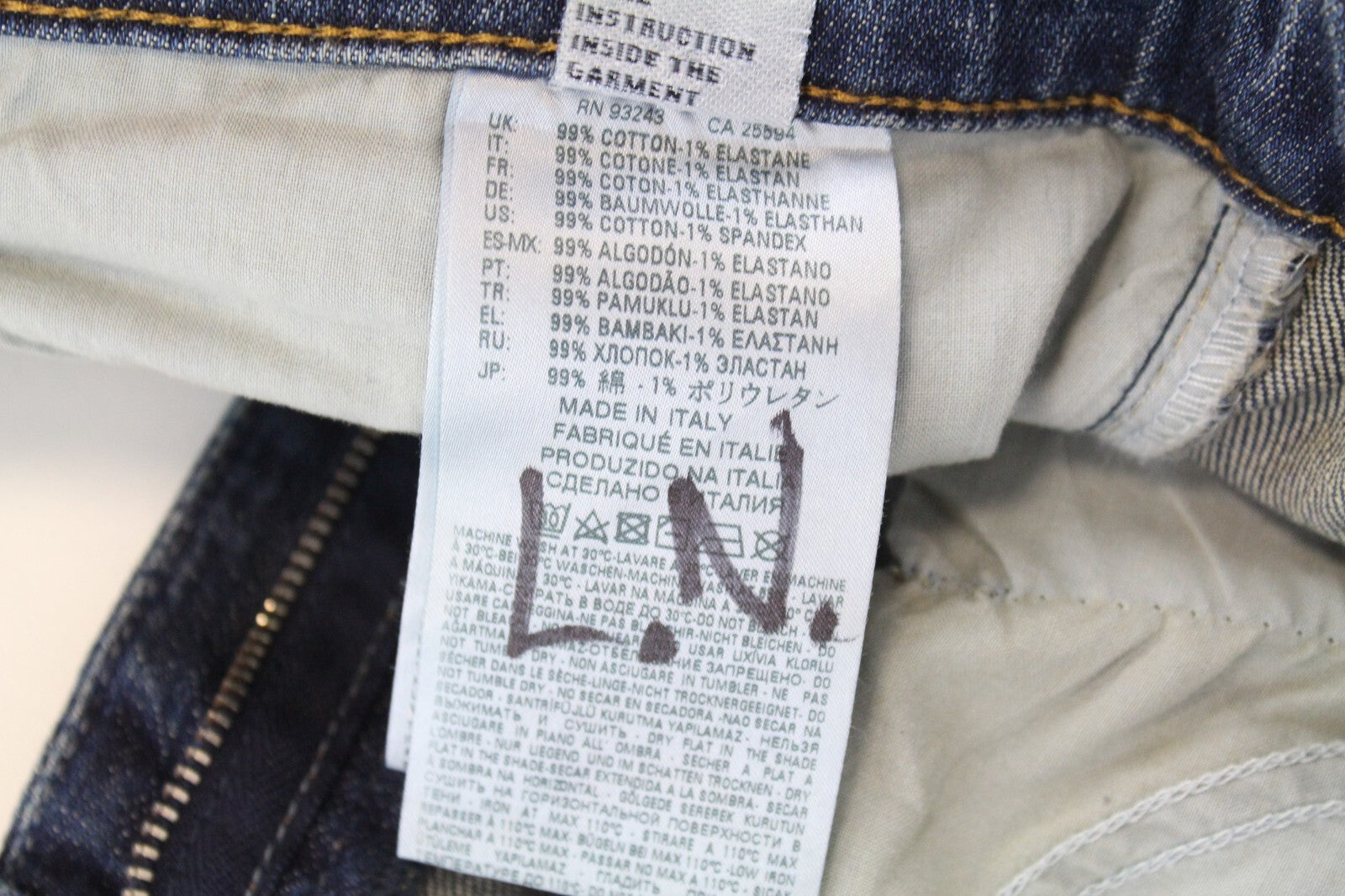 DIESEL moteriški džinsai W26/L32 D-Vizons 089AR mėlyni, morkų kirpimo, skalbti, tamprūs, su užtrauktuku 