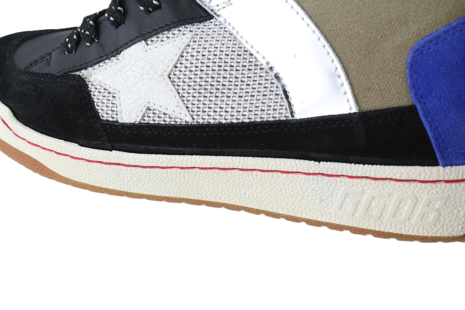 GOLDEN GOOSE Noah moteriški sportbačiai, 39 €, juodi, pilki, su detalėmis, aukštakulniai 