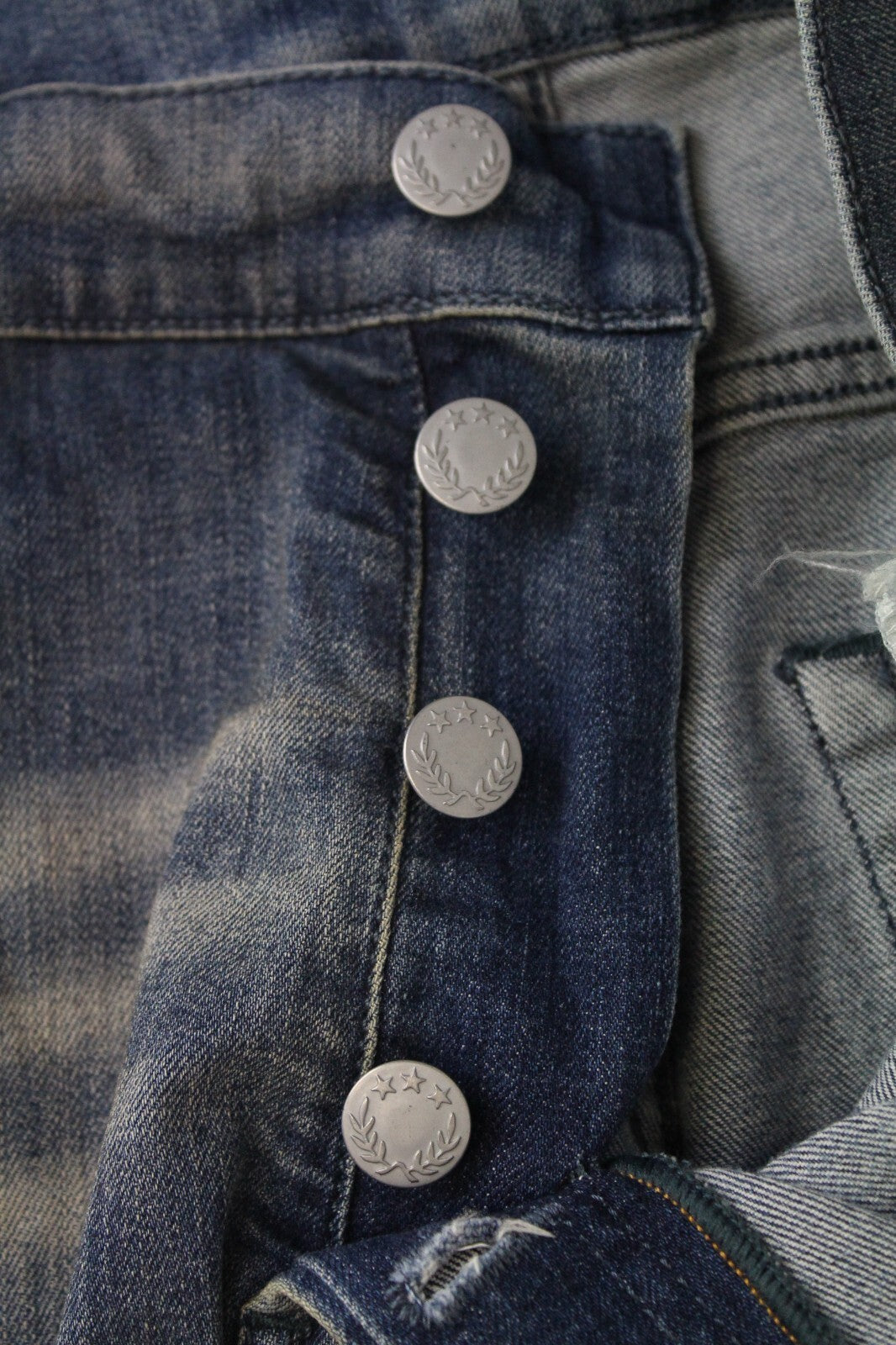 DIESEL Men Jeans W30/L32 D-Vider 084AQ Carrot Fit Aged Blue Wash Stretch Ripped