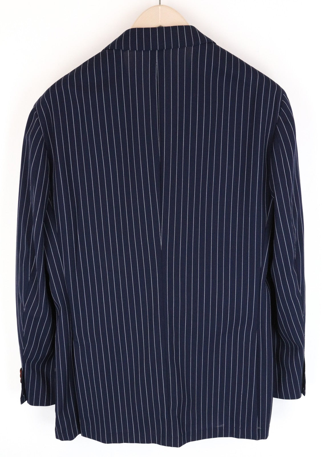 „SUITSUPPLY Havana Traveller“ švarkas UK42R mėlynas, plonas, dryžuotas vyriškas švarkas be pamušalo 