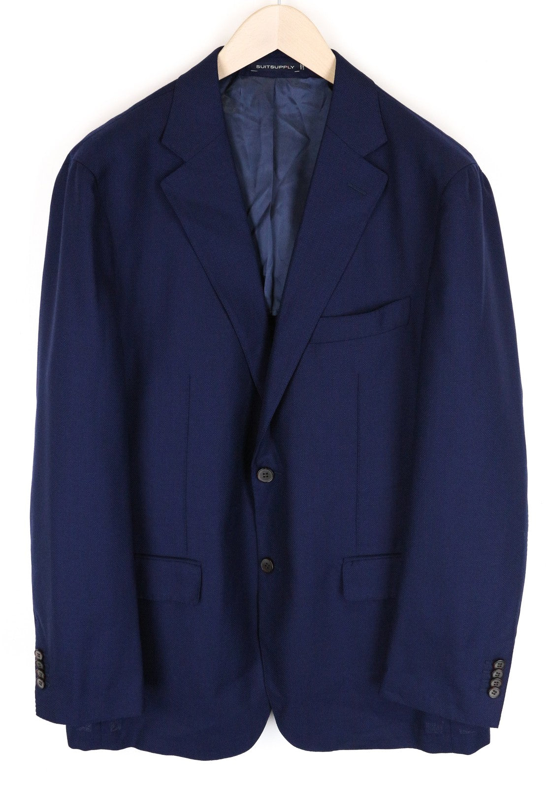 SUITSUPPLY Havana Slim Fit Wool Blazer UK48R Men's Blue Classic Single-Breasted