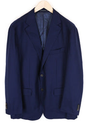 „SUITSUPPLY Havana Slim Fit“ vilnonis švarkas UK48R vyriškas mėlynas klasikinis vienaeilis švarkas