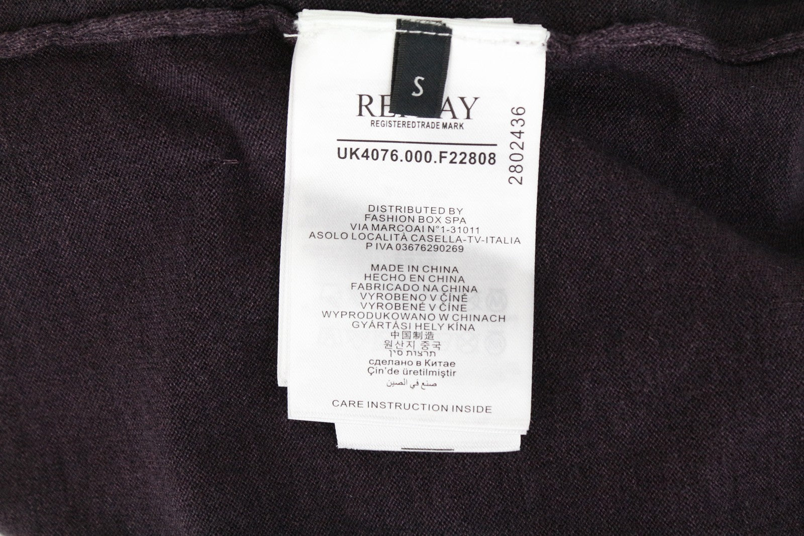 REPLAY S violetiniai vilnos mišinio vyriški džemperiai su ilgomis rankovėmis, laisvalaikio stiliaus 