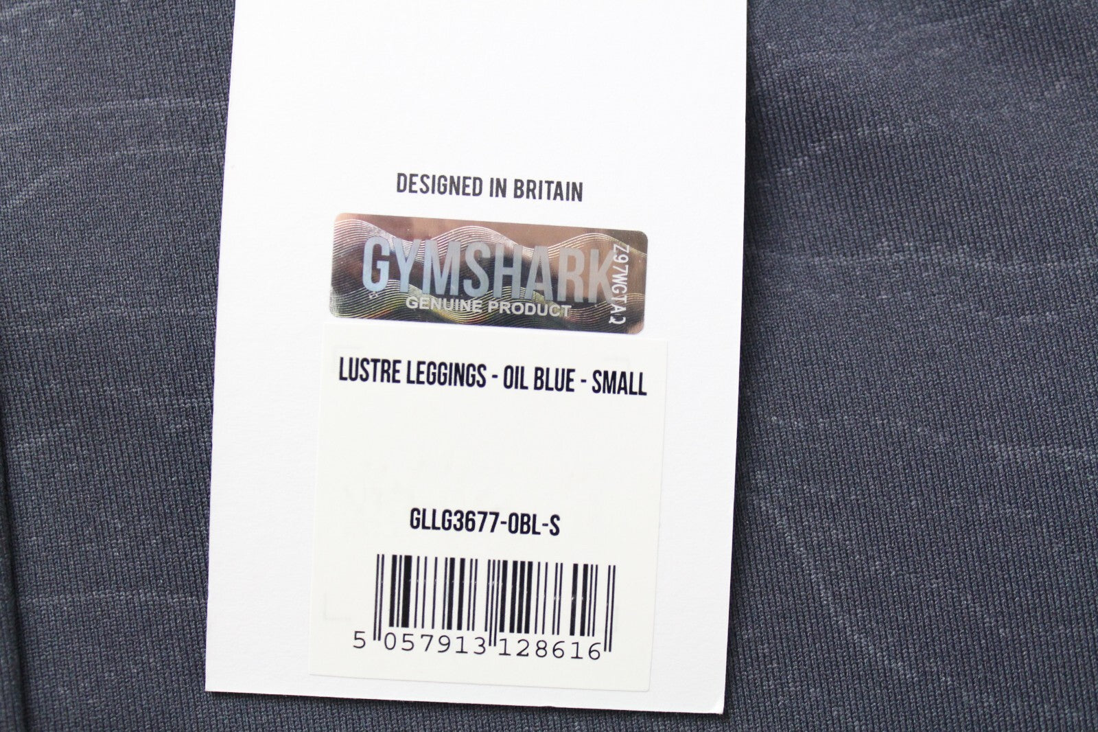 GYM SHARK moteriškos blizgios tamprės S mėlynos raštuotos tamprios sportinės aprangos 