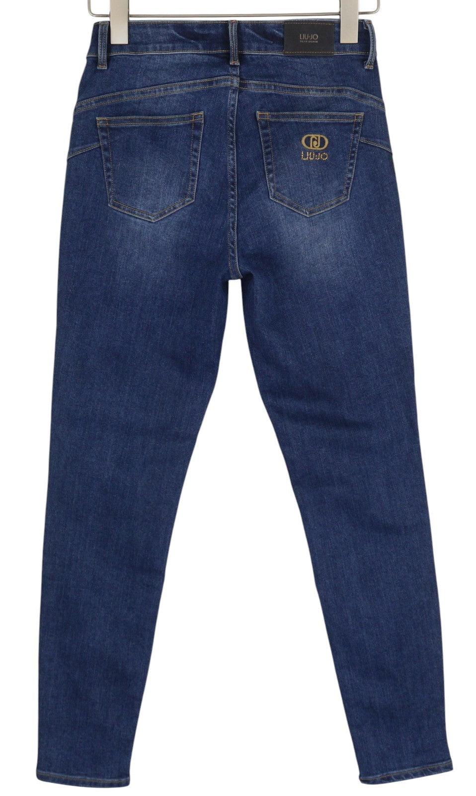 LIU JO Divine Women Jeans W28 Skinny Stretch High Waist Ankle Washed Denim Blue