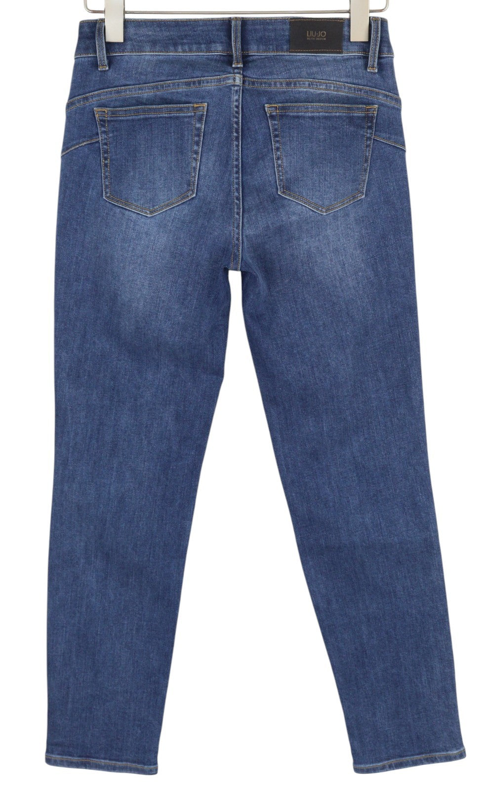 LIU JO Monroe Women Jeans W28 Skinny Fit Stretch Ankle Length Washed Denim Blue