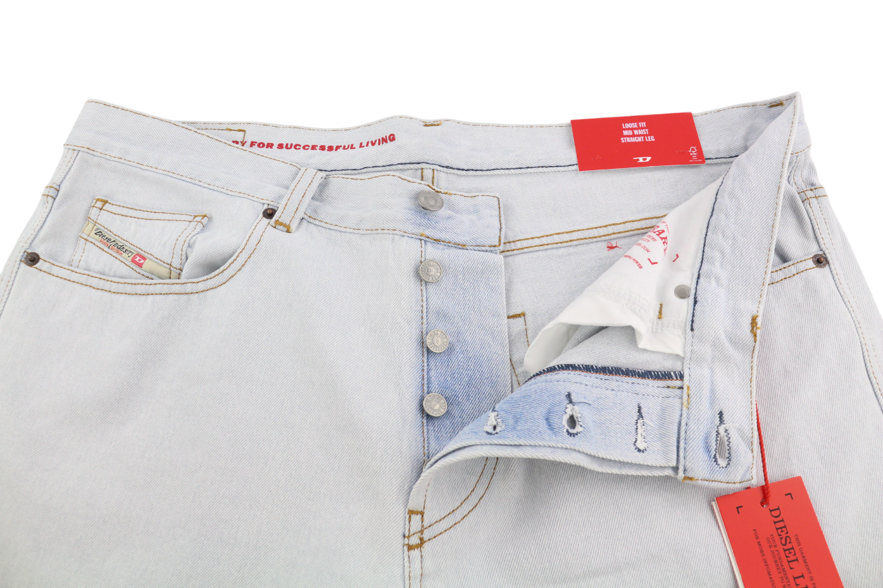 DIESEL 2010 0079Z Men Jeans W36/L30 Loose Fit Mid Waist Straight Leg RRP€250