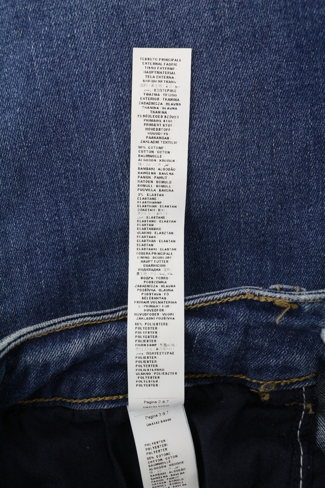 LIU JO Women Jeans W29 Regular Fit High Waist Stretch Capri Washed Denim Blue