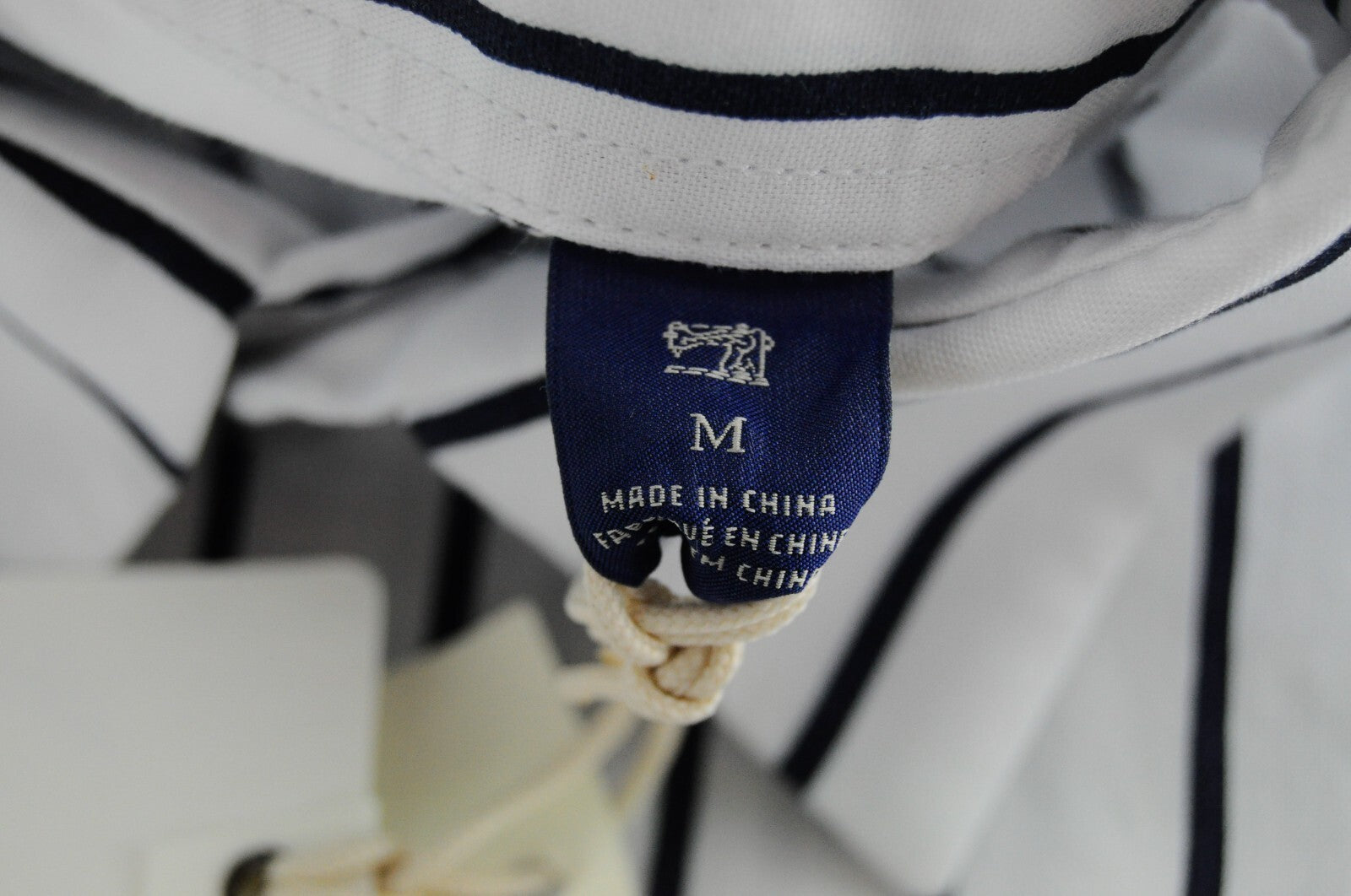 SCOTCH &amp; SODA vyriški marškinėliai M, ilgi, balti medvilniniai dryžuoti ilgomis rankovėmis 