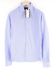 SCOTCH &amp; SODA vyriški marškinėliai S, ploni, mėlyni dryžuoti, medvilniniai, ilgomis rankovėmis.