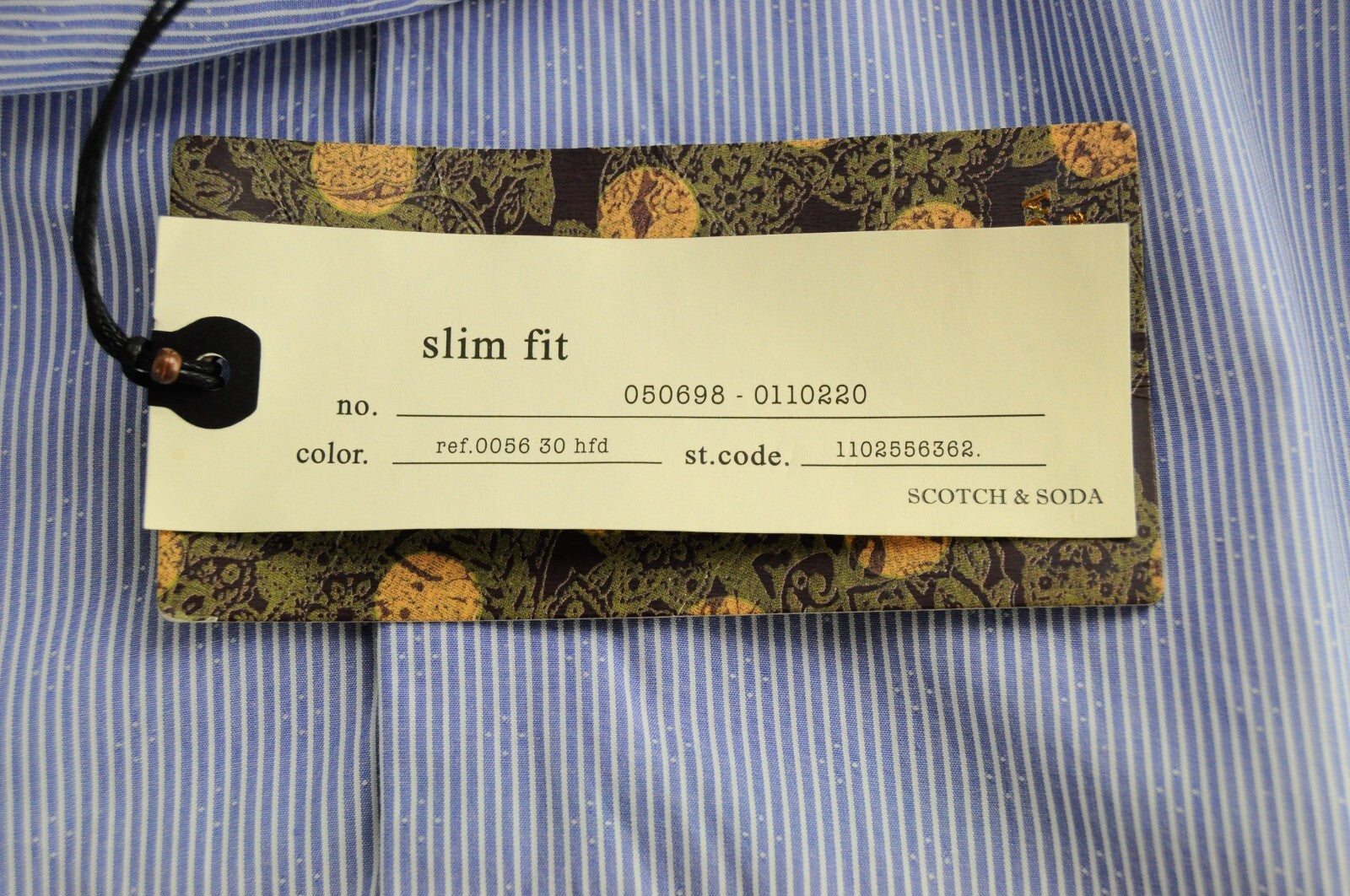 SCOTCH &amp; SODA vyriški marškinėliai S, ploni, mėlyni dryžuoti, medvilniniai, ilgomis rankovėmis.