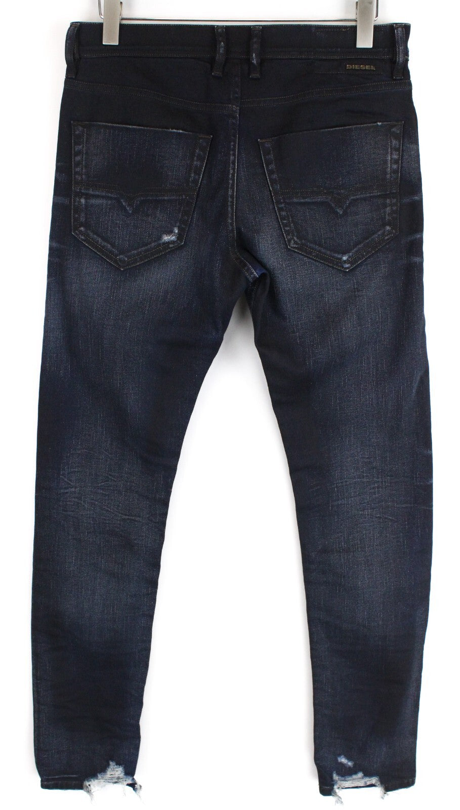 DIESEL Men Jeans W29/L32 Tepphar 080AD Slim Fit Ripped Stretch Dark Blue Cotton